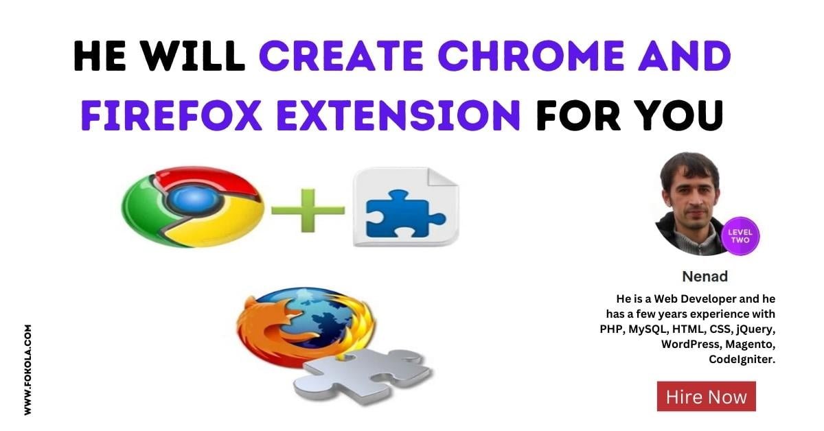 Skilled Freelancer Creating Custom Browser Extensions: Nenad's Expertise in Chrome and Firefox Extension Development