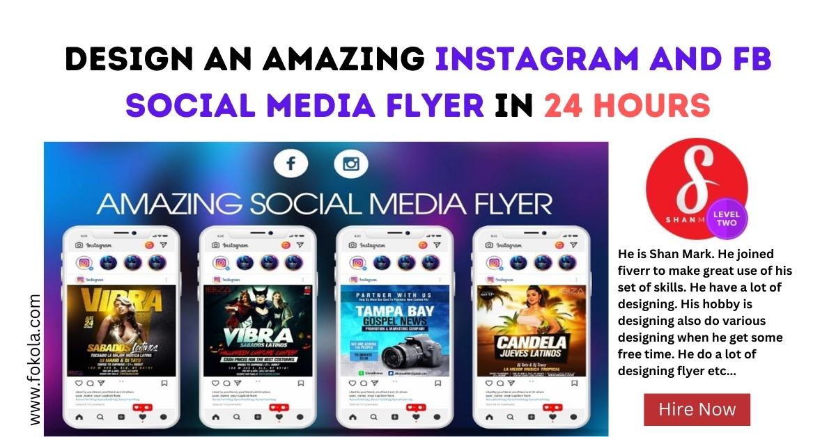 Professional Social Media Flyer Design for Facebook and Instagram. Eye-catching and unique graphics for effective promotion. High-resolution print-ready files at 300 DPI. Unlimited revisions and fast 24-hour delivery. Money-back guarantee. Contact us for customized dimensions. JPEG, PNG, and PDF formats included