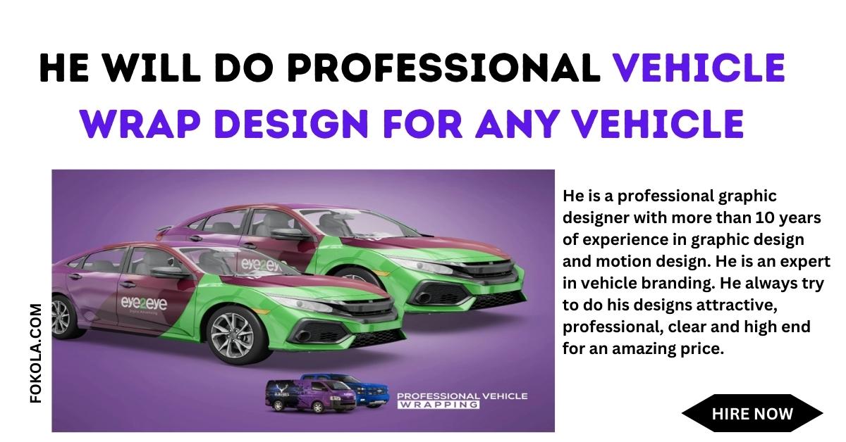 Premium Quality Creative Car Wrap, Truck Wrap, Boat Wrap Design Services